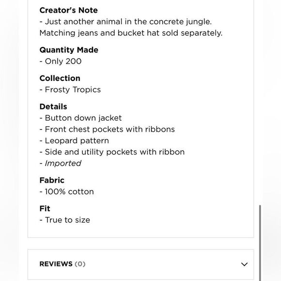 NWT The Hideout Clothing Men’s Tropics Leopard Denim Button Down Jacket - 3XL - Picture 8 of 10